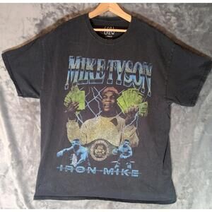 Iron Mike Goat Crew Black T-Shirt Mike Tyson World Champion Size Large Rare